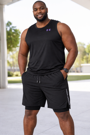 UNDER ARMOUR DUAL- LAYER SHORTS