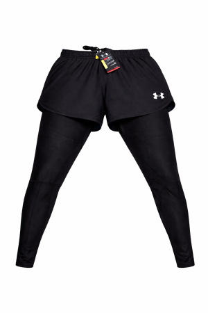 BLACK UNDER ARMOUR SHORT WITH LONG TIGHT