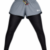 GREY COLOUR UNDER ARMOUR 2-IN-1 SHORTS